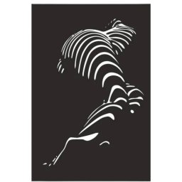 Decoratiune metalica de perete Krodesign KRO-1058, Sexy Body, 60 cm, grosime 1.5 mm
