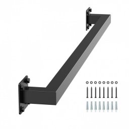 Mobilier interior Mana curenta pentru scari, otel, Vivatechnix Negru Mat, lungime 1215 mm, Teava patrata 30x30 mm, Negru