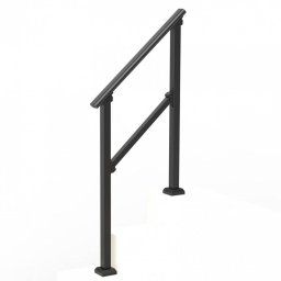 Mobilier interior Balustrada otel, 1-2 trepte Vivatechnix, Dimensiune 1030 x 84 x 920 mm, Unghi reglabil 0° - 40°, Negru