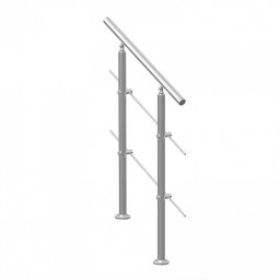 Mobilier interior Balustrada inox, 1-2 trepte Vivatechnix, 800 x 104 x 1060 mm, Unghi reglabil 0° - 45°, accesorii prindere