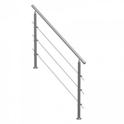 Mobilier interior Balustrada inox, 5-6 trepte Vivatechnix, Inaltime 1060 mm, lungime 1500 mm, pozitii reglabile, accesorii prindere