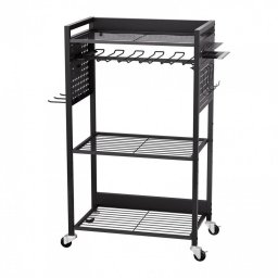 Carucior cu 4 niveluri pentru scule, Vivatechnix max 68 kg, 4 x roti, 560 x 350 x 970 mm, carlige laterale
