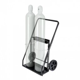 Accesoriu sudura Carucior transport 2 butelii pentru sudura, 2 x roti, max 200 kg, 500 x 720 x 1120 mm, otel