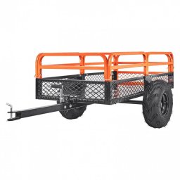 Remorca basculabila Vivatechnix Premium Garden, Capacitate 680 Kg, 200 x 66 x 76 cm, Otel, compatibila cu tractorase de gazon, ATV-uri