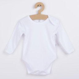 Baby bodysuit with long sleeves Bobas Fashion white, size 80 (9-12m)