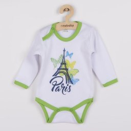 New Baby Towns Green Long Sleeve Baby Bodysuit, size 68 (4-6m)