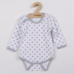 Baby body New Baby Classic II grey with stars, size 80 (9-12m)