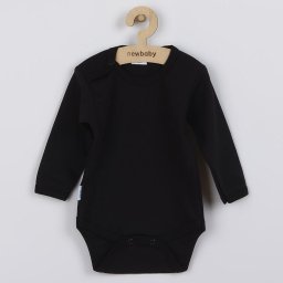 Long sleeve body New Baby - black, size 68 (4-6m)