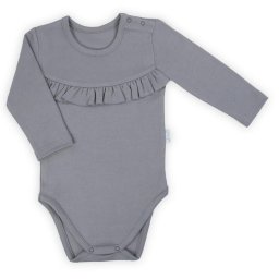 Baby body with long sleeves Nicol Sara grey, size 86 (12-18m)