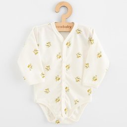 Full-snap organic cotton baby bodysuit New Baby Olives