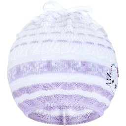 Knitted hat-scarf New Baby kitty purple, size 104 (3-4y)