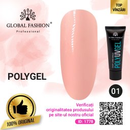 Polygel Global Fashion, 30 g, Roz, 01
