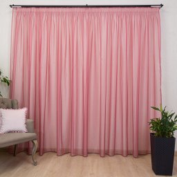 Perdea voal Hiko Ana pink, cu rejansa