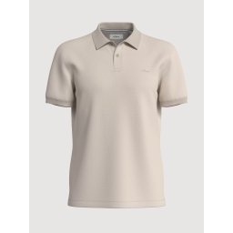 s.Oliver Tricou polo barbati, din piqué de bumbac, Bej (SELECTATI MARIMEA: 3XL)