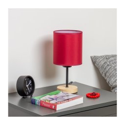 Lampă de masă Brilagi NUBILA WOOD 1xE27/25W/230V stejar/roșu pompeian