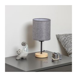 Lampă de masă Brilagi NUBILA WOOD 1xE27/25W/230V stejar/gri