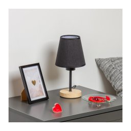 Lampă de masă Brilagi NUBILA WOOD 1xE27/25W/230V stejar/negru