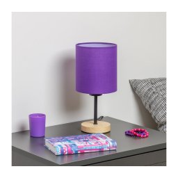Lampă de masă Brilagi NUBILA WOOD 1xE27/25W/230V stejar/mov