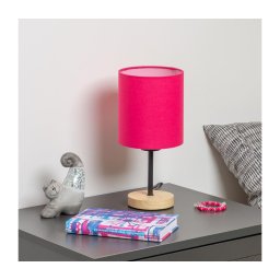 Lampă de masă Brilagi NUBILA WOOD 1xE27/25W/230V stejar/roz