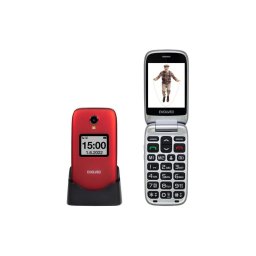 Evolveo - EasyPhone FS, telefon mobil cu clapetă pentru seniori, 2.8" roșu