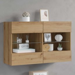 Dulap TV de perete Stejar Artizanal 98,5 x 30 x 60,5 cm GartenMobel Dekor