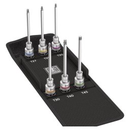 Set de surubelnite Torx 1/2", Wera, 6 piese, crom mat, in etui textil, T20-T45