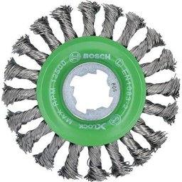 Bosch X-LOCK disc brush Heavy for Inox 115mm, knotted (115mm diameter, 0.5 mm wire)