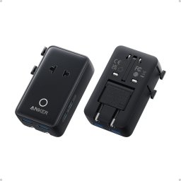 Incarcator de retea Nano Travel Adapter 5 in 1, 20W, 2x USB-C, 2x USB-A, EU, UK, US, AU, Negru