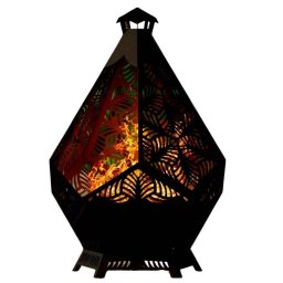 Incalzitor terasa Incalzitor pentru terasa/gradina, Krodesign Diamond KRO-1090, Otel, Negru, diametru 1125 mm, grosime 3 mm