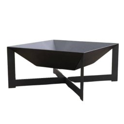 Incalzitor terasa Vatra pentru terasa/gradina, Square Fire Pit KRO-1077, Otel, Negru, 600x600x300 mm, grosime 3 mm
