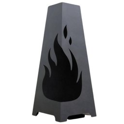 Incalzitor terasa Incalzitor pentru terasa/gradina, Fire Pyramid KRO-1078, Otel, Negru, 1200x500 mm, grosime 3 mm