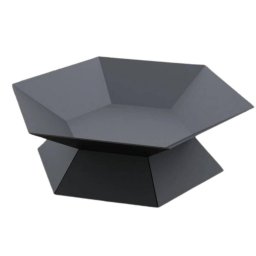 Incalzitor terasa Vatra pentru terasa/gradina, Hexagon Fire Pit KRO-1072, Otel, Negru, diametru 870 mm, grosime 3 mm