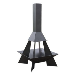 Incalzitor terasa Incalzitor de terasa/gradina, Pyramid Rocket KRO-1073, Otel, Negru, 1580x800 mm, grosime 3 mm