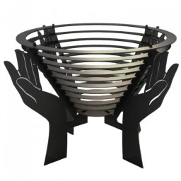 Incalzitor terasa Vatra metalica de foc Krodesign KRO-1070, diametru 600 mm, grosime 4 mm, pentru exterior