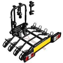 Suport biciclete Peruzzo Parma 4 biciclete 706/4N negru cu prindere pe carligul de remorcare
