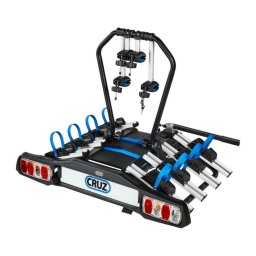 Suport biciclete Cruz Pivot R3 940-516 cu prindere pe carligul de remorcare, pentru 4 biciclete, 13 pini