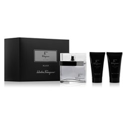 Salvatore Ferragamo F By Ferragamo Pour Homme Black Set cadou Barbati
