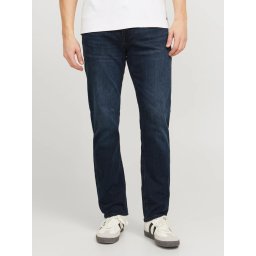 Jack & Jones Blugi barbati CLARK, cu talie medie si croiala Regular fit, Bleumarin inchis (SELECTATI MARIMEA: 31, SELECTATI LUNGIMEA: 34)