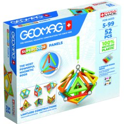 Geomag set magnetic 52 piese supercolor panels recycled 52, 378