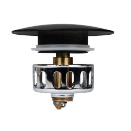 Dop ventil scurgere cada, Tycner, 70 mm, negru mat