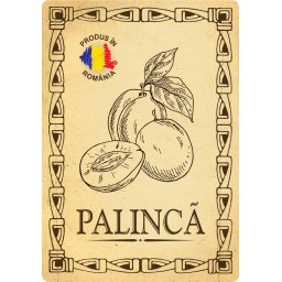Etichete sticle personalizate, Palinca, 100x70 mm, Produs in Romania, 1000 buc rola
