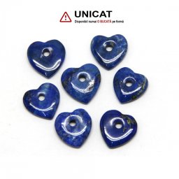 Pandant Inima Lapis Lazuli - 30 x 30 x 4 mm- (S)- 1 Buc