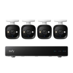 Camera de supraveghere Kit supraveghere video eufy Security NVR PoE E40, Rezolutie 4K, Night Vision Color, IP67, AI, 4 camere bullet