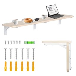 Raft pliabil/top Maclean, culoare lemn deschis, 100x20 cm, max.50 kg, MC-129 WD