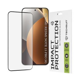 Husa Folie pentru Xiaomi Redmi Note 15 Pro 5G - Techsuit 111D Full Cover / Full Glue Glass - Black