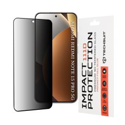 Husa Folie pentru Xiaomi Redmi Note 15 Pro 5G - Techsuit 111D Privacy Full Glue - Black