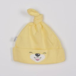 Cotton baby cap Bobas Fashion Lucky yellow, size 62 (3-6m)