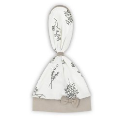 Baby cotton cap-scarf Nicol Ella white, size 80/86