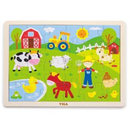 Children's wooden puzzle Viga Farm