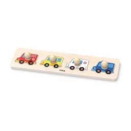 Wooden puzzle with handles for little ones Viga Cars